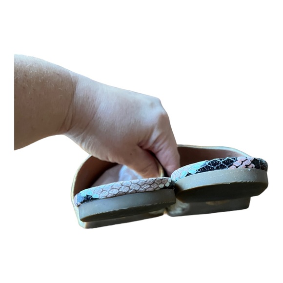 Madewell The Cory Slip On Mule in Snakeskin Print Leather Pink Black Brown White - Picture 9 of 14